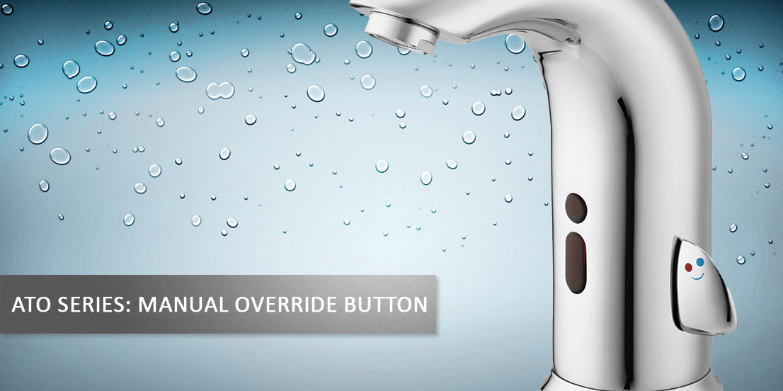 Sensor taps with manual override touch button